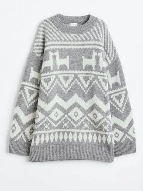 H&M LONG JACQUARD-KNIT JUMPER